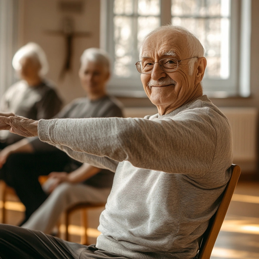 Йога на стільці для тих, хто має обмежену рухливість